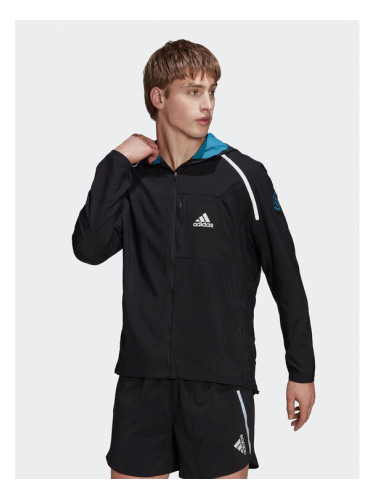 adidas Яке за джогинг Marathon For The Oceans HM1212 Черен Slim Fit