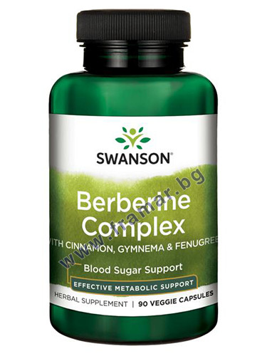 СУОНСЪН БЕРБЕРИН КОМПЛЕКС С КАНЕЛА, ГИМНЕМА И СМИНДУХ капсули * 90