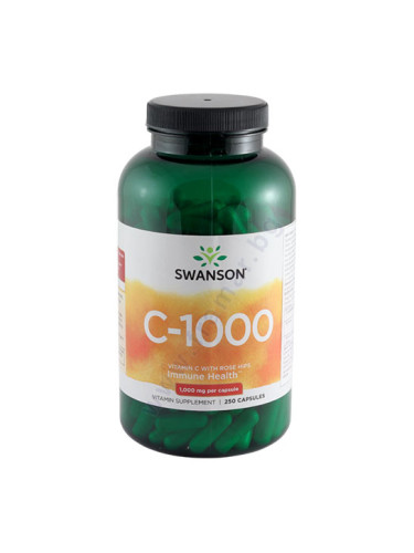 СУОНСЪН ВИТАМИН С + ШИПКИ капсули 1000 мг * 250