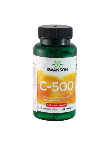 СУОНСЪН ВИТАМИН C + ШИПКИ капсули 500 мг * 100