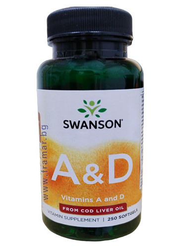 СУОНСЪН ВИТАМИН А 5000 IU И ВИТАМИН D 400 IU капсули * 250