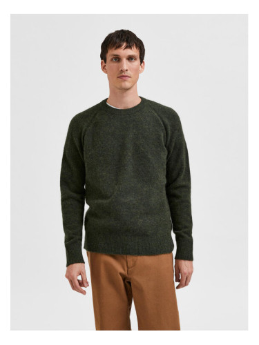 Selected Homme Пуловер Rai 16086699 Зелен Regular Fit