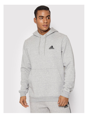 adidas Суитшърт Essentials H12213 Сив Regular Fit