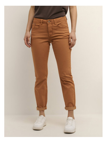 Cream Текстилни панталони Lotte Plain Twill 10606565 Кафяв Regular Fit