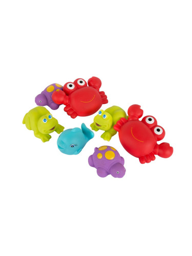 Животни за баня Playgro 7 бр. сини момче