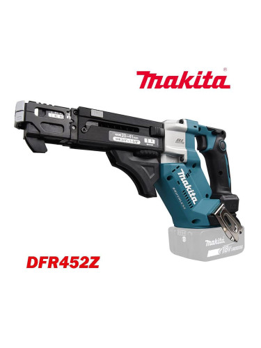 Винтоверт акумулаторен, автоматичен, за гипскартон, Makita DFR452Z, 18V, LXT, 1/4", безчетков мотор