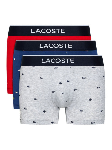 Lacoste Комплект 3 чифта боксерки 5H3411 Цветен