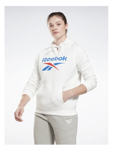 Reebok Суитшърт Identity Big Logo H54749 Бял Loose Fit