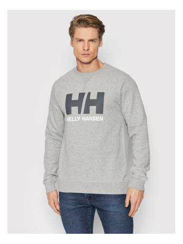 Helly Hansen Суитшърт Hh Logo Crew 34000 Сив Regular Fit