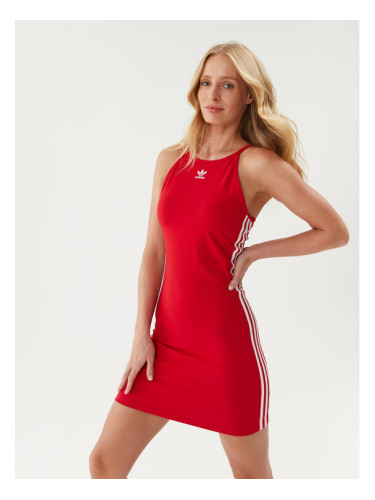adidas Ежедневна рокля Adicolor Classics Tight Summer Dress IB7402 Червен Slim Fit