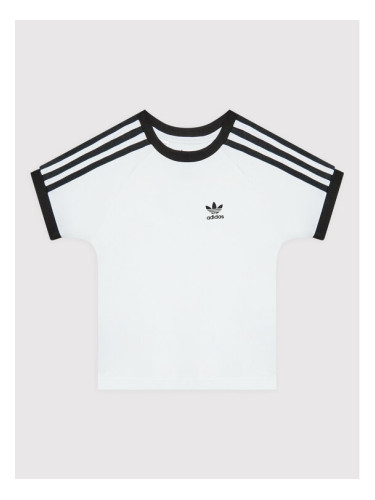 adidas Тишърт adicolor 3-Stripes HK2912 Бял Loose Fit