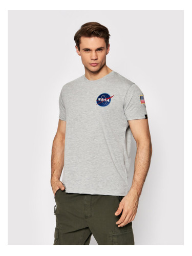 Alpha Industries Тишърт Space Shuttle 176507 Сив Regular Fit