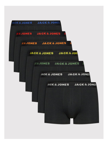 Jack&Jones Комплект 7 чифта боксери Basic 12165587 Черен