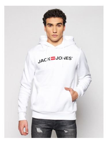 Jack&Jones Суитшърт Corp Old Logo 12137054 Бял Regular Fit