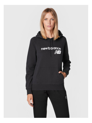 New Balance Суитшърт Classic Core Fleece WT03810 Черен Relaxed Fit