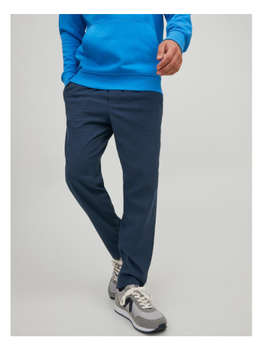 Jack&Jones Текстилни панталони Stace 12229699 Тъмносин Relaxed Fit