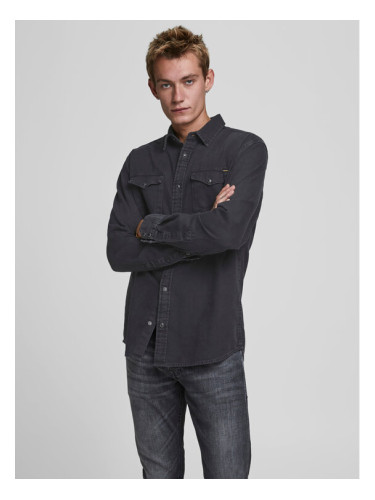 Jack&Jones Риза Sheridan 12138115 Черен Slim Fit