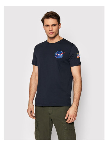 Alpha Industries Тишърт Space Shuttle 176507 Тъмносин Regular Fit