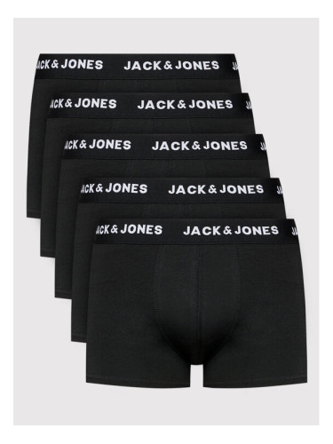 Jack&Jones Комплект 5 чифта боксери Chuey 12142342 Черен