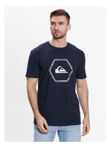 Quiksilver Тишърт In Shapes EQYZT07227 Тъмносин Regular Fit
