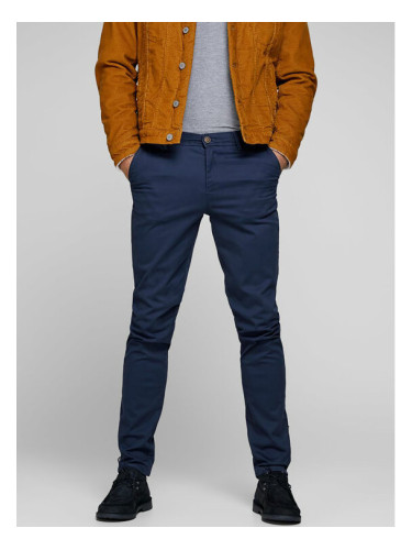 Jack & Jones Чино панталони Marco 12150148 Тъмносин Slim Fit
