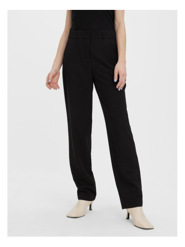 Vero Moda Текстилни панталони Zelda 10261257 Черен Straight Fit