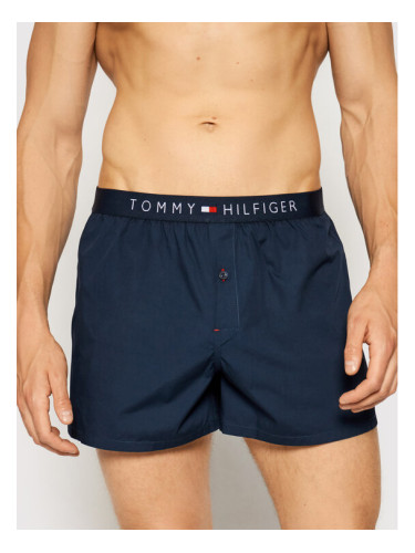 Tommy Hilfiger Боксерки Cotton Woven Boxer Icon 1U87905489 Тъмносин