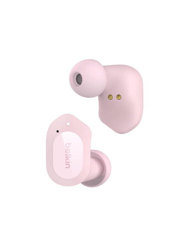 Безжични слушалки Belkin Soundform Play True Wireless, Розови