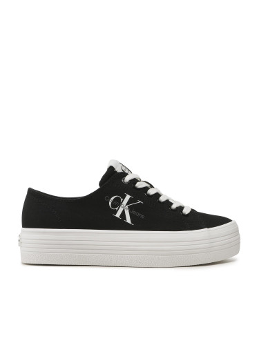 Гуменки Calvin Klein Jeans Vulc Flatform Essential Mono YW0YW01030 Черен