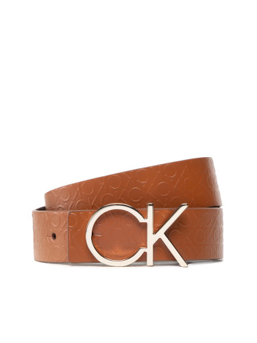 Дамски колан Calvin Klein Re-Lock Ck Rev Belt 30mm K60K610156 Кафяв