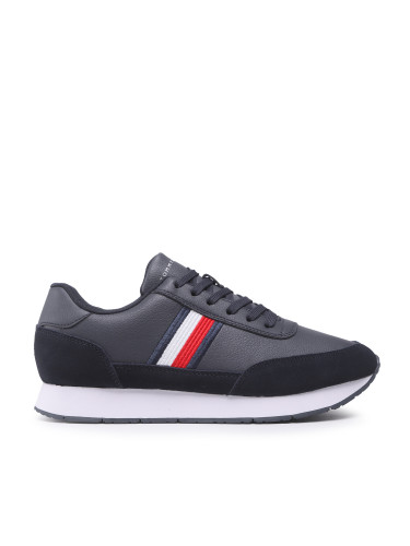 Сникърси Tommy Hilfiger Core Eva Runner Corporate Lea FM0FM04397 Тъмносин