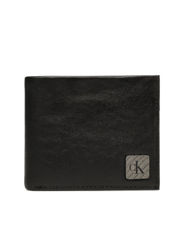 Малък мъжки портфейл Calvin Klein Jeans Logo Hardware Bifold Rfid K50K510138 Черен