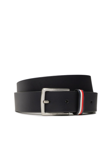 Детски колан Tommy Hilfiger Leather Belt AU0AU01560 Тъмносин