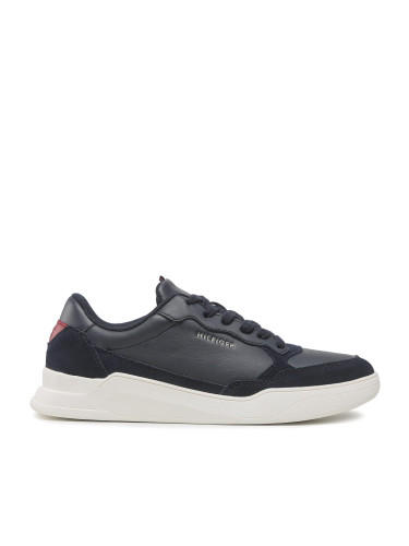 Сникърси Tommy Hilfiger Elevated Cupsole Leather Mix FM0FM04358 Тъмносин