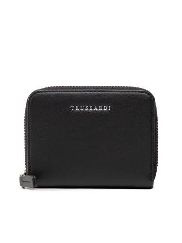 Малък дамски портфейл Trussardi Ivy Zip Around Sm 75W00384 Черен