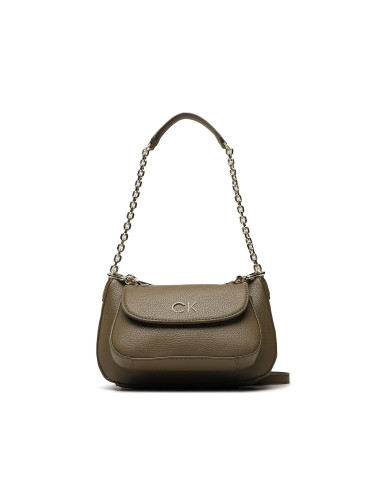 Дамска чанта Calvin Klein Re-Lock Dbl Shoulder Bag K60K610183 Зелен