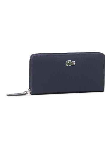 Голям дамски портфейл Lacoste L Zip Wallet NF2900PO Тъмносин