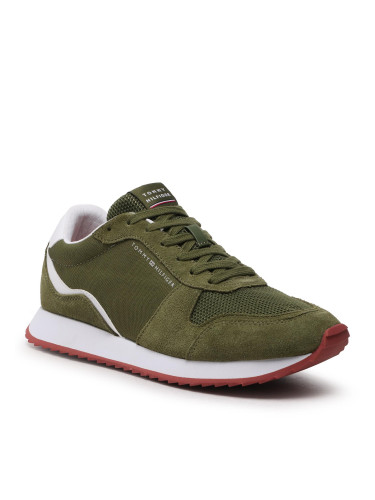 Сникърси Tommy Hilfiger Runner Evo Mix FM0FM04478 Зелен