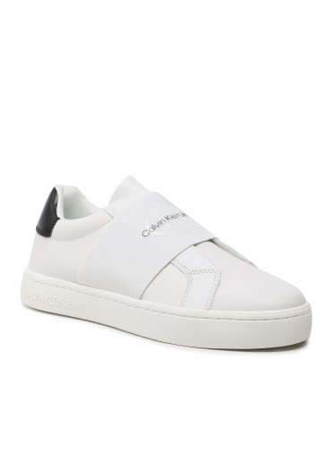 Сникърси Calvin Klein Jeans Casual Cupsole Elastic Lth YW0YW01021 Бял