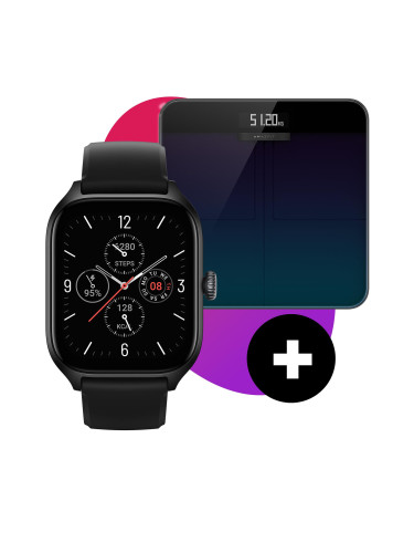 Комплект smartwatch с везна Smart Scale Amazfit Gts 4 A2168 Черен