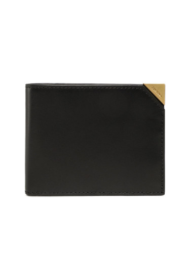 Голям мъжки портфейл Calvin Klein Cut Corner Bifold 5cc W/Coin K50K509995 Черен