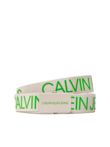 Детски колан Calvin Klein Jeans Canvas Logo Belt IU0IU00125 Бежов