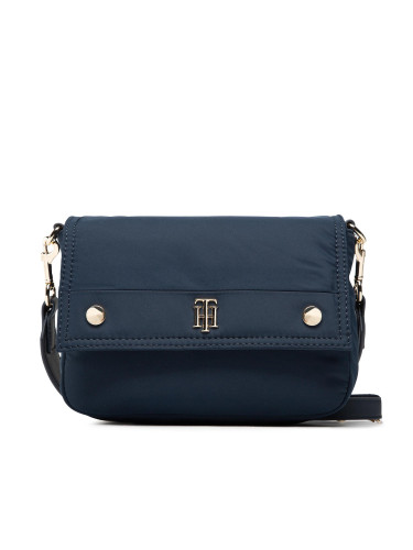 Дамска чанта Tommy Hilfiger My Tommy Shoulder Bag AW0AW12015 Тъмносин