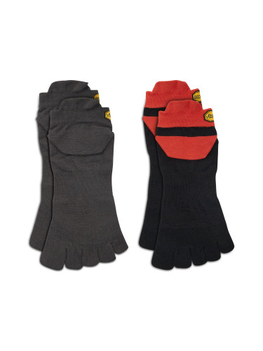 Комплект 2 чифта къси чорапи унисекс Vibram Fivefingers No Show S21N35P Dark Grey