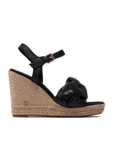 Еспадрили Tommy Hilfiger Th Waves High Wedge Sandal FW0FW06671 Черен