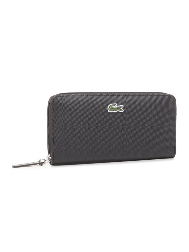 Голям дамски портфейл Lacoste L Zip Wallet NF2900PO Черен