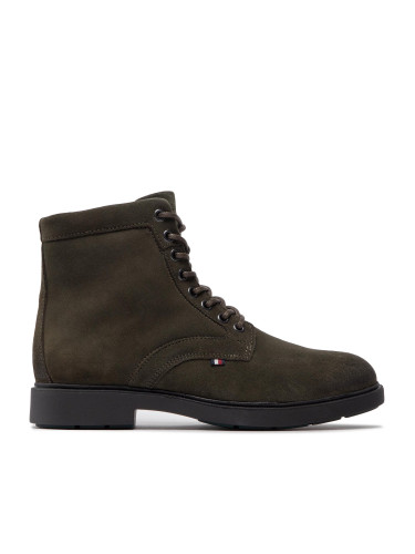 Ботуши Tommy Hilfiger Elevated Rounded Suede Lace Boot FM0FM04185 Зелен