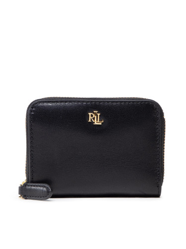 Малък дамски портфейл Lauren Ralph Lauren Sm Zip Wallet 432876729003 Черен