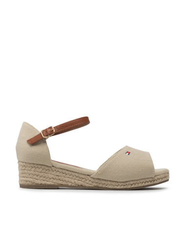 Еспадрили Tommy Hilfiger Rope Wedge Sandal T3A7-32185-0048 S Бежов