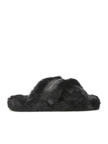 Пантофи Tommy Hilfiger Fur Home Slippers Wiht Straps FW0FW06889 Черен